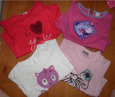 4x tričko dlhý rukáv, cena spolu 5,50eur, 80