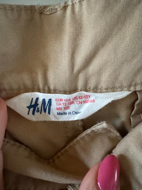 Plátené chino nohavice 158, h&m,158