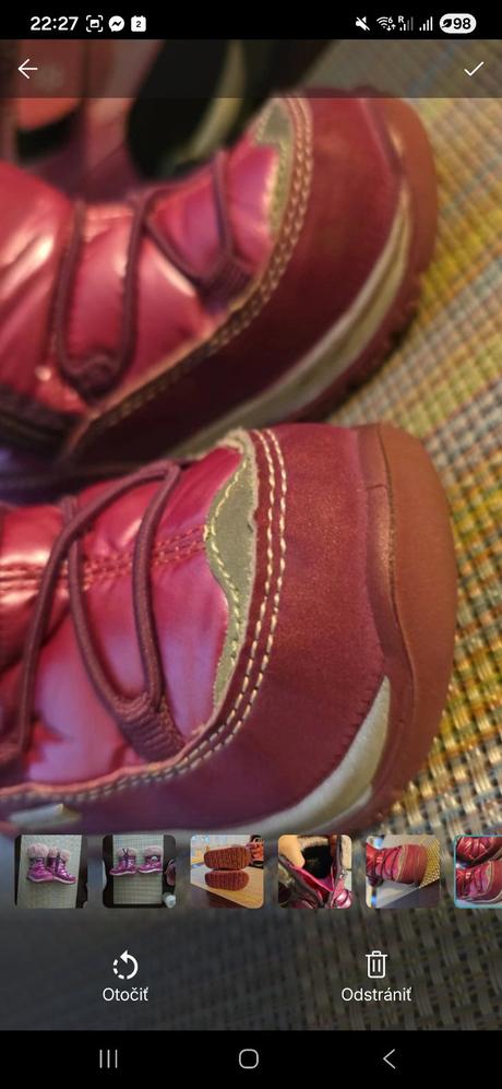 Bordovo ružové cortina čižmičky, 20