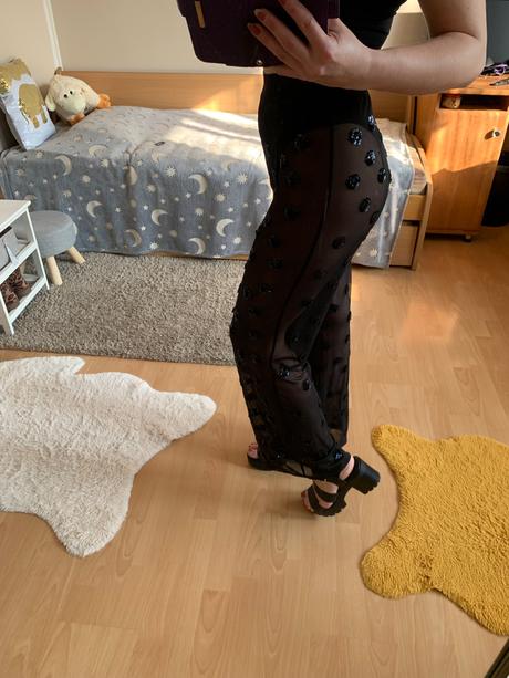 Priesvitné nohavice na plavky, zara,s