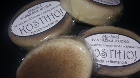 Maslová masážna kocka rozne druhy,