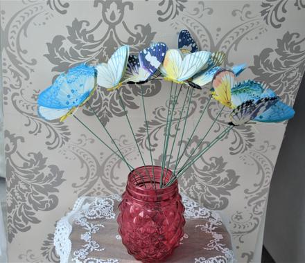 13 ks zapichovacia ozdoba na záhradu-motýle,