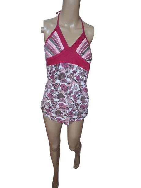 Dámske bavlnené tričko na zaväzovanie, s