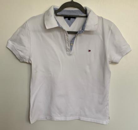 Tommy hilfiger biele polo tričko, tommy hilfiger,l