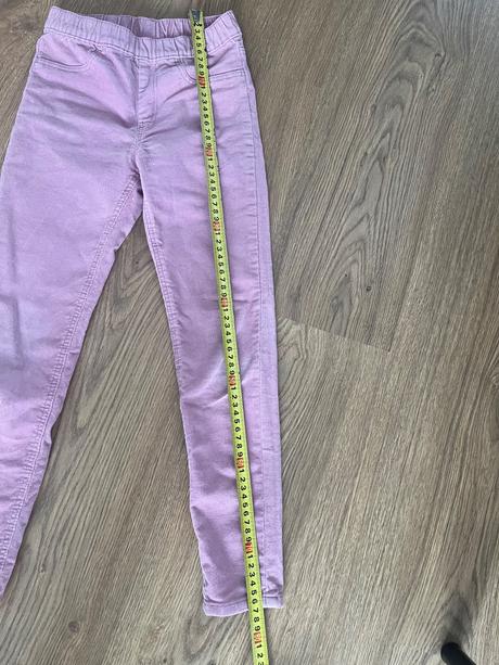 3x h&m menžestrové nohavice, h&m,128