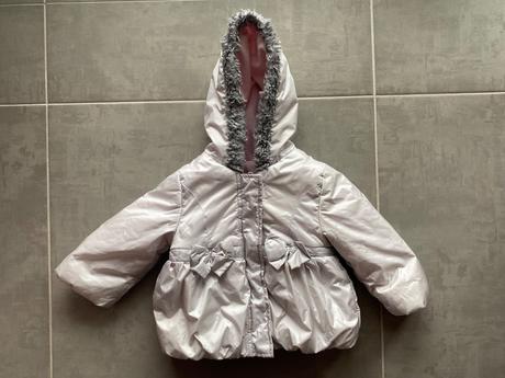 Zimná bundička s mašličkami, mothercare,86