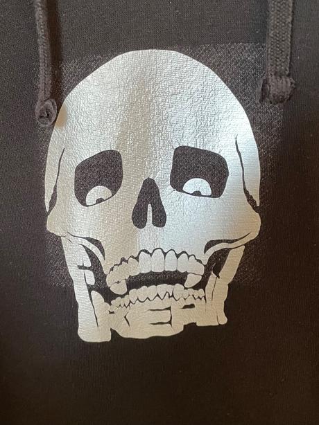 Freakclothing čierna mikina s potlačou lebky, m