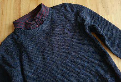 Pulóver s košeľovou vsadkou next 110 na 5 rokov, next,110