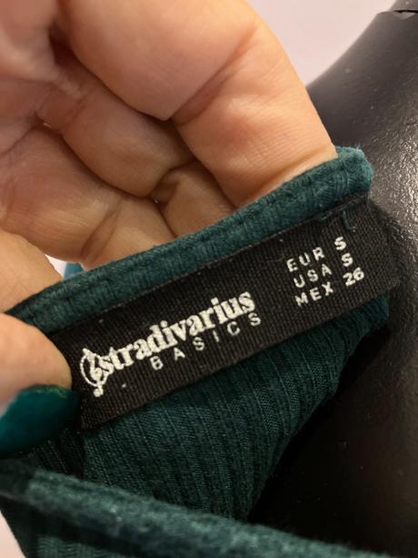 Dámske tmavozelené body stradivarius (s), stradivarius,s