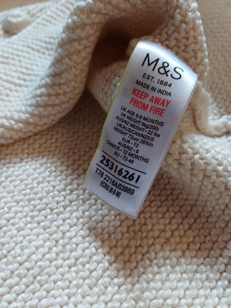 Svetrík v.74/6-9 mesiacov, marks & spencer,74