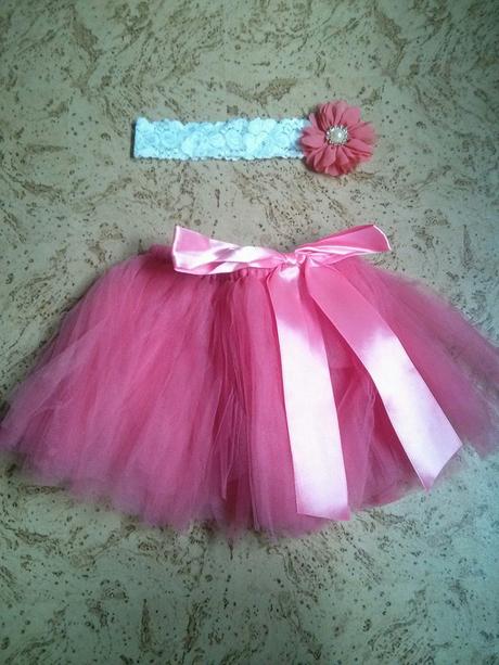 Detský tutu set pre bábätko - tmavoružový, 50 / 56 / 62 / 68