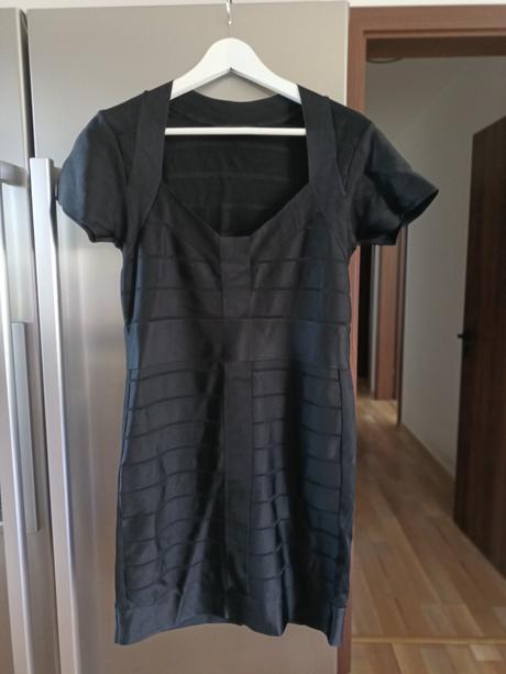 Set bandážové púzdrové luxusné šaty s, s