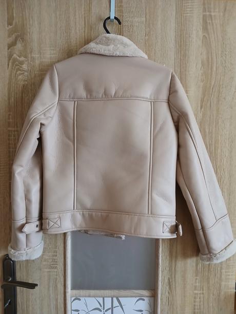 Bunda s kožušinovým golierom,veľ.32, mohito,32