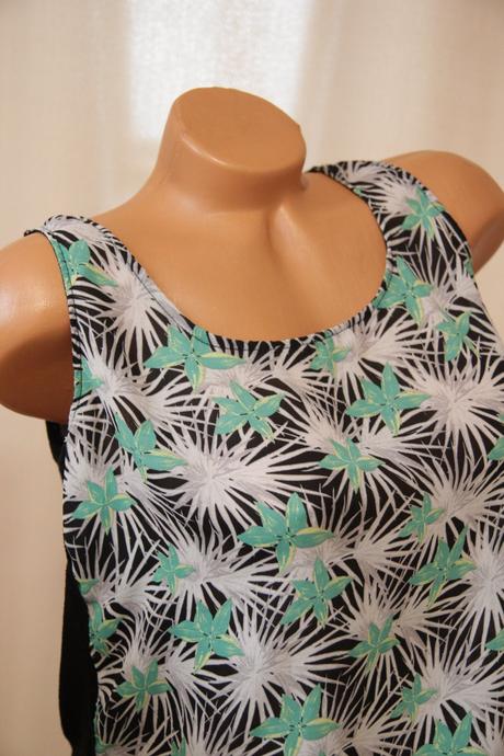 Zeleno čierny top, m, m