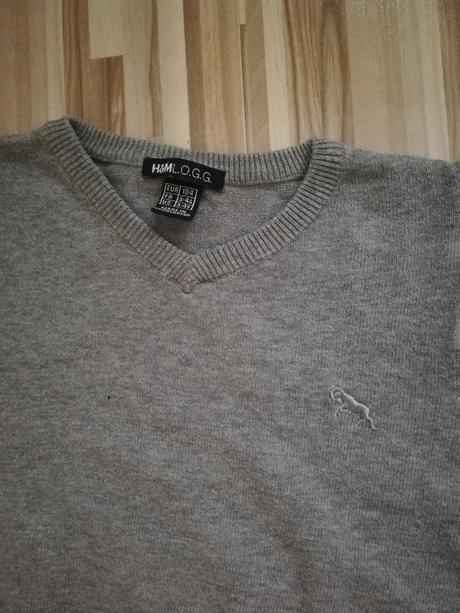Šedý svetrík, h&m,104