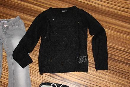 Pulóver s flitrami takko v. 8/10r., takko,128