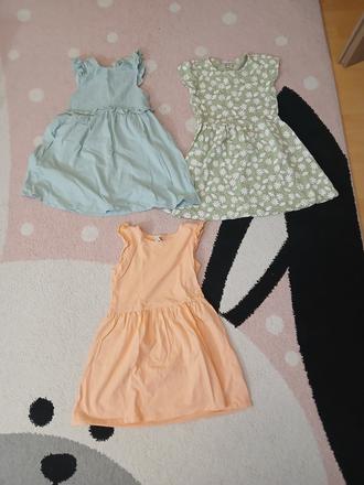 Dievčenské bavlnené šaty, h&m,128