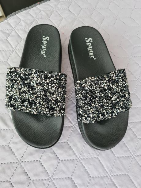 Dámske šľapky na platforme, 37