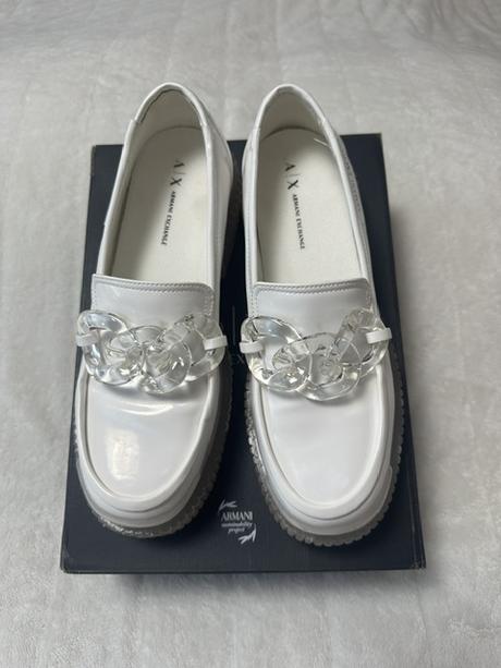 Biele lakované topánky zn armani exchange originál, armani,39