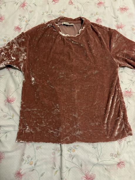 Zamatové tričko, pull&bear,34