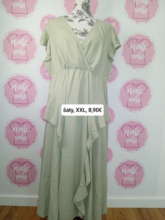 Krásne strihané šaty, xxl