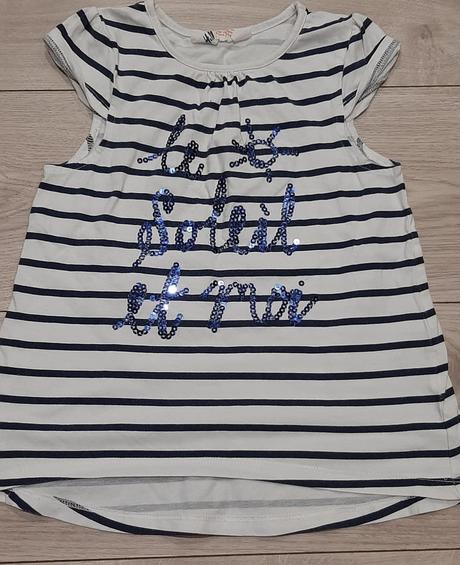 Letne tricko pasikave namornicke, h&m,116
