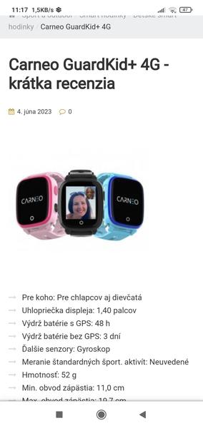 Smart detské hodinky