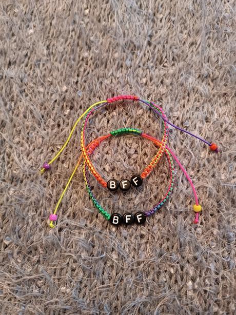 Handmade náramky priateľstva "bff",