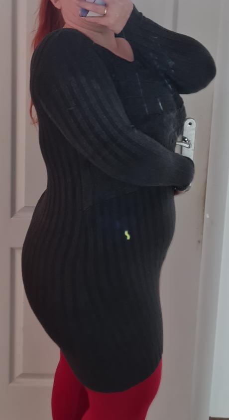 Tmavo sivý pulóver / minišaty v. 46 - 50, 48