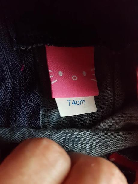 Letné riflové šatičky hello kitty č.74, sanrio,74