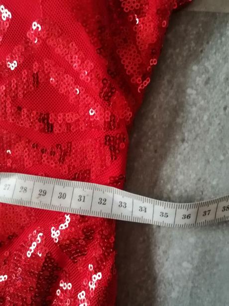 Červené flitrové šaty vs made in italy, s