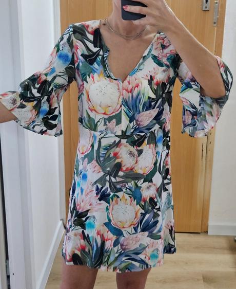 Šaty s kvetmi, h&m,xs