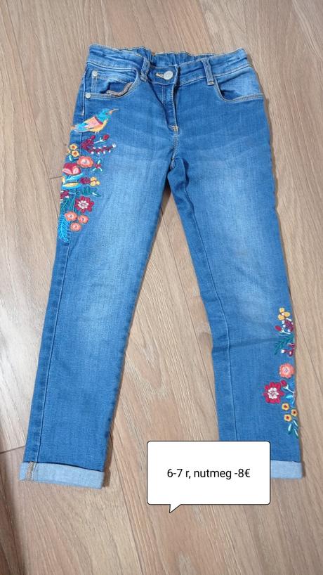 Krásne rifle a výšivkou, nutmeg,116