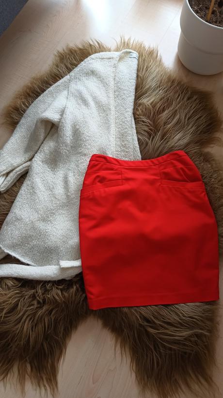Červená sukňa, h&m,36