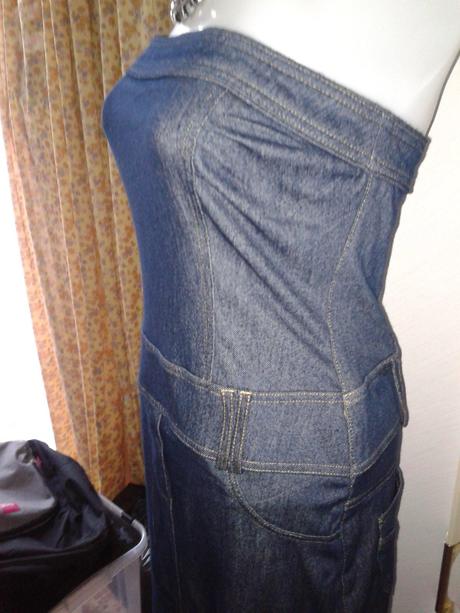 Elastické šaty rifloveho vzhľadu v. 38, m