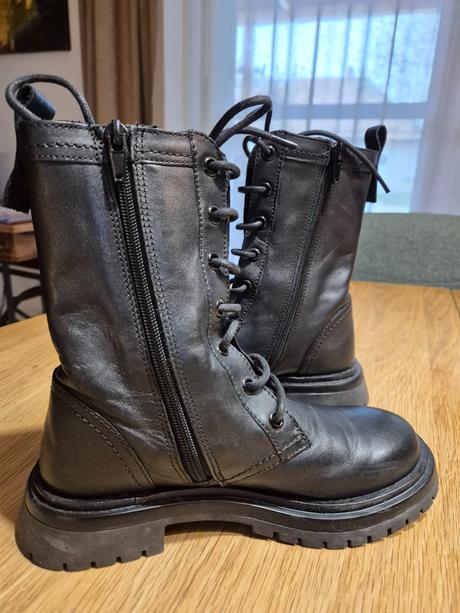 Kožené čižmy, zara,34