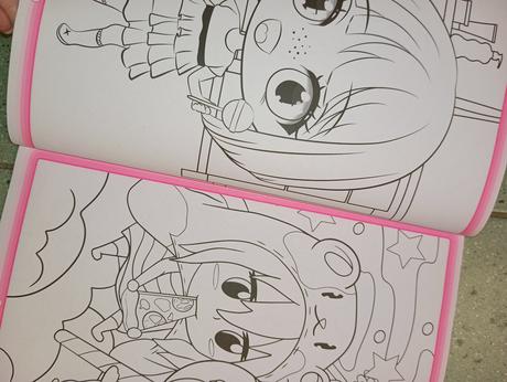 Manga kawaii color omaľovánka s nálepkami, 