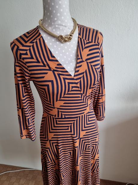 Horčicovo-modré šaty anna field veľ. s, s