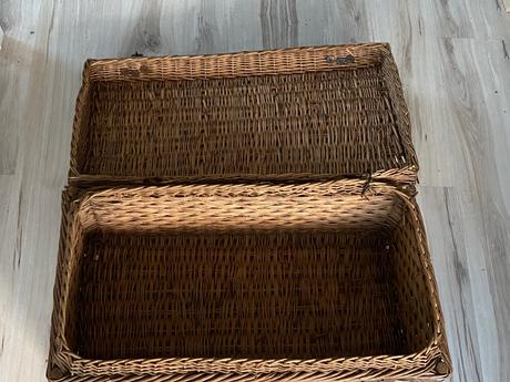 Krásny starý retro úložný zberateľský kôš kufor, 