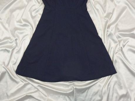 Kvalitné tmavomodré šaty, h&m,34