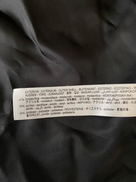 Vesta z falosnej kozusiny, zara,m