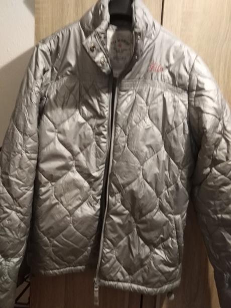 Zimná bunda strieborný efekt, fila,42