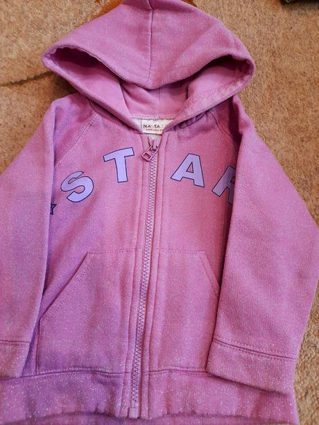 Teplá mikina s trblietkami, 92