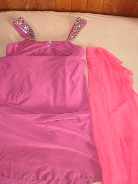 Ružové spoločenské  šaty, s
