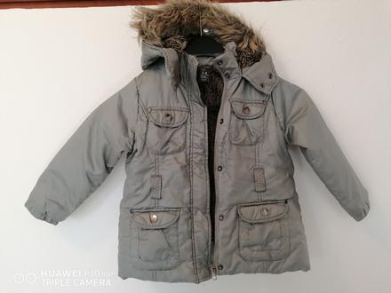 Sivá hrubšia bundička 3_4r, zara,104