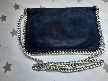 Tmavomodrá semišová kabelka, 