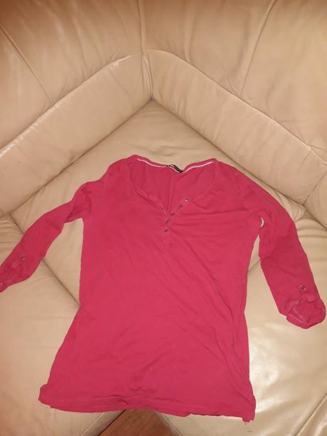 Cyklamenove roll up tricko xl sedi na l, terranova,l