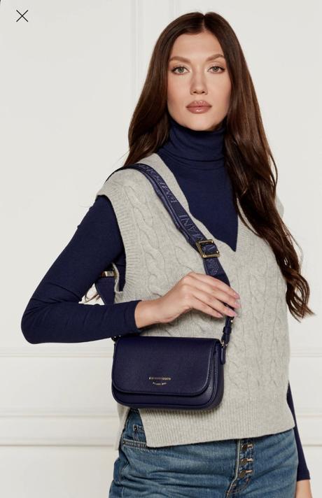 Emporio armani kabelka crossbody modrá, armani