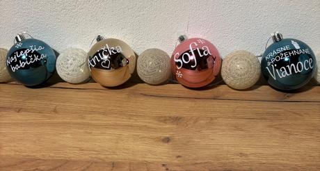 Personalizované vianočné gule, 