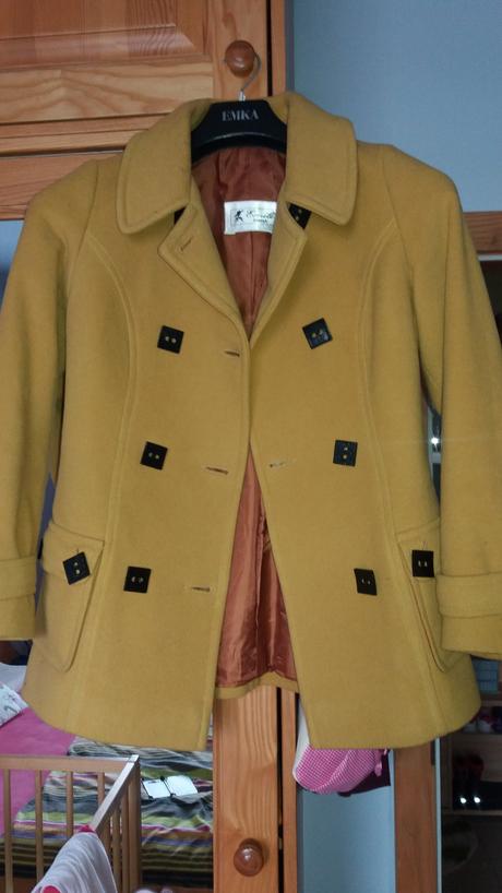 Horčicový kabátik, s